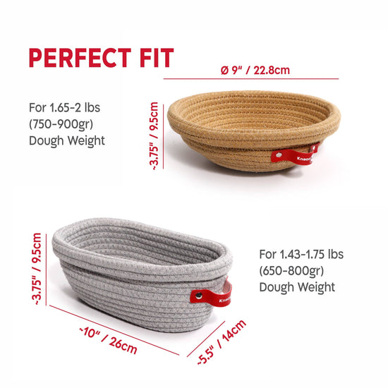 *Oval* Cotton Rope Proofing Baskets