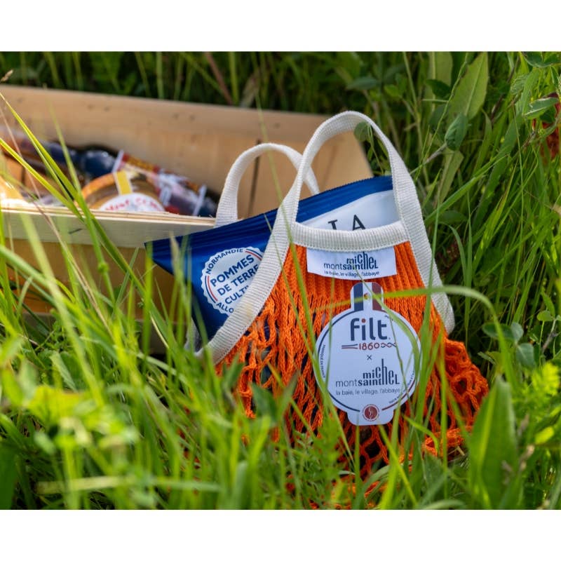 Net Shopping Bag orange LE MONT ST MICHEL X FILT1860 small