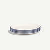 Made In 8" Appetizer Plates 4pc - White with Navy Rim