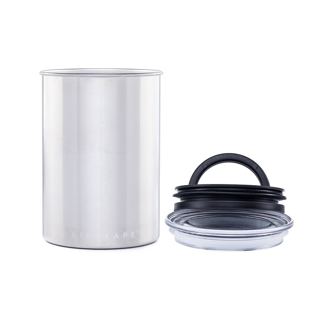 Airscape 250g Classic Stainless Steel Canister: Charcoal - Matte Black