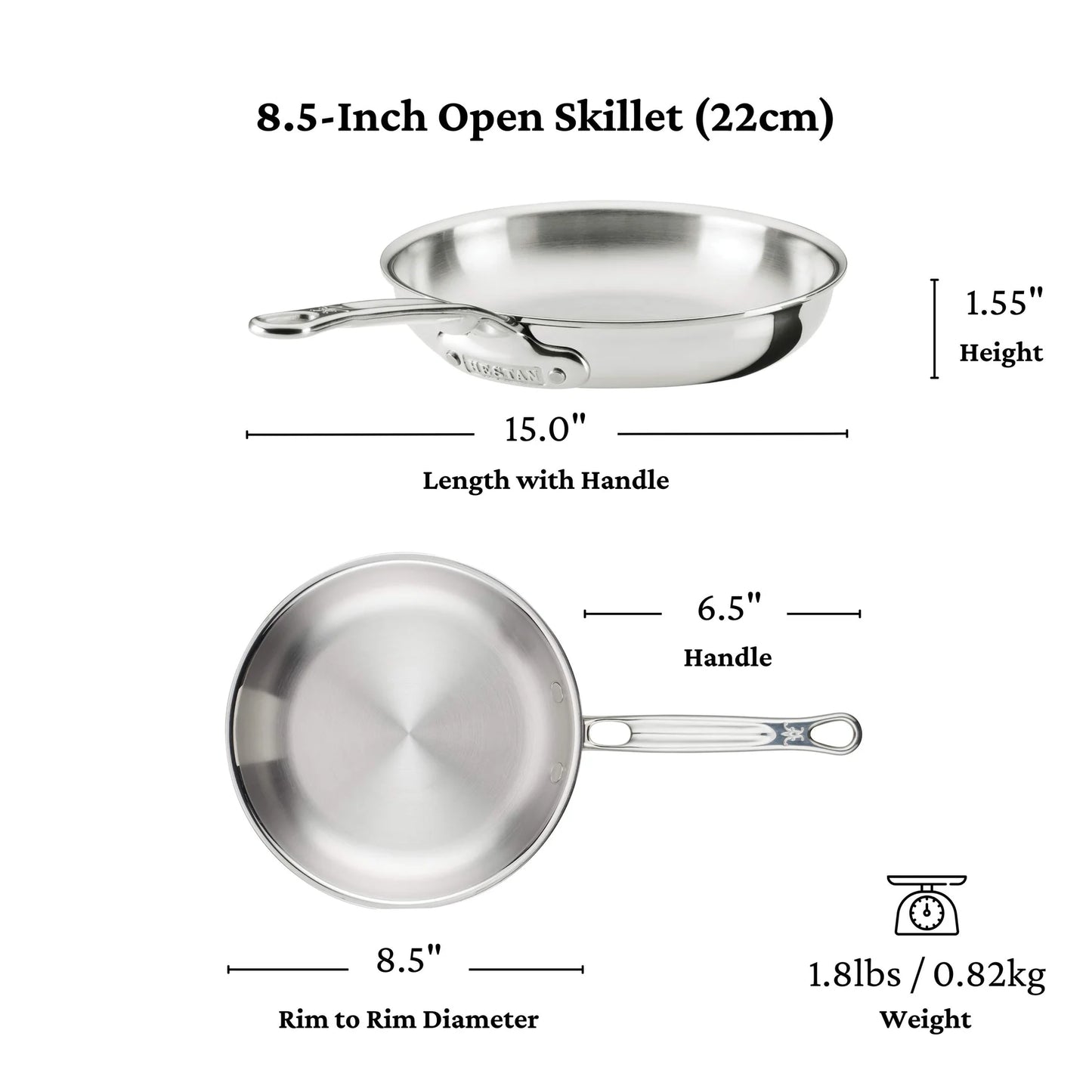 Hestan ProBond® Luxe 10Pc Professional Clad Stainless Steel Cookware Set