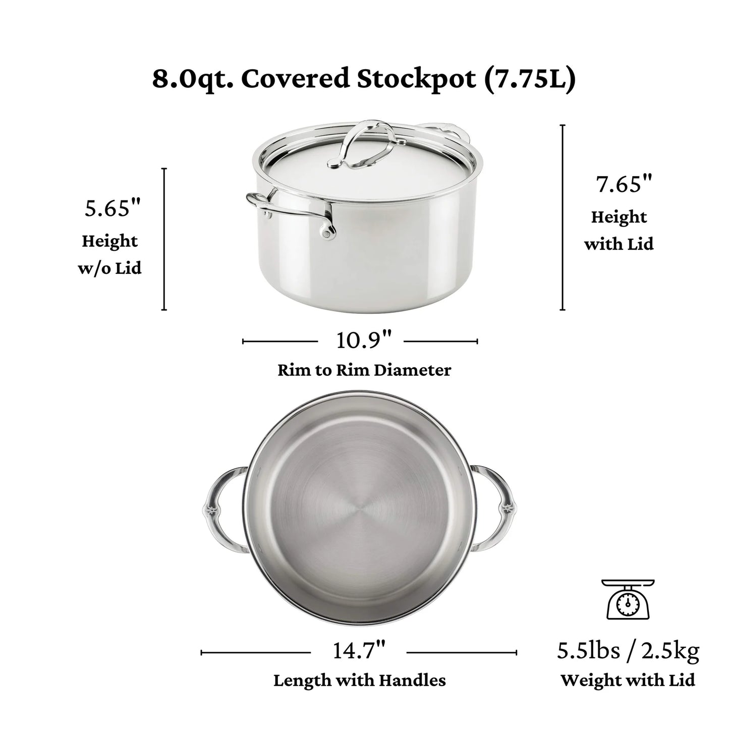 Hestan ProBond® Luxe 10Pc Professional Clad Stainless Steel Cookware Set