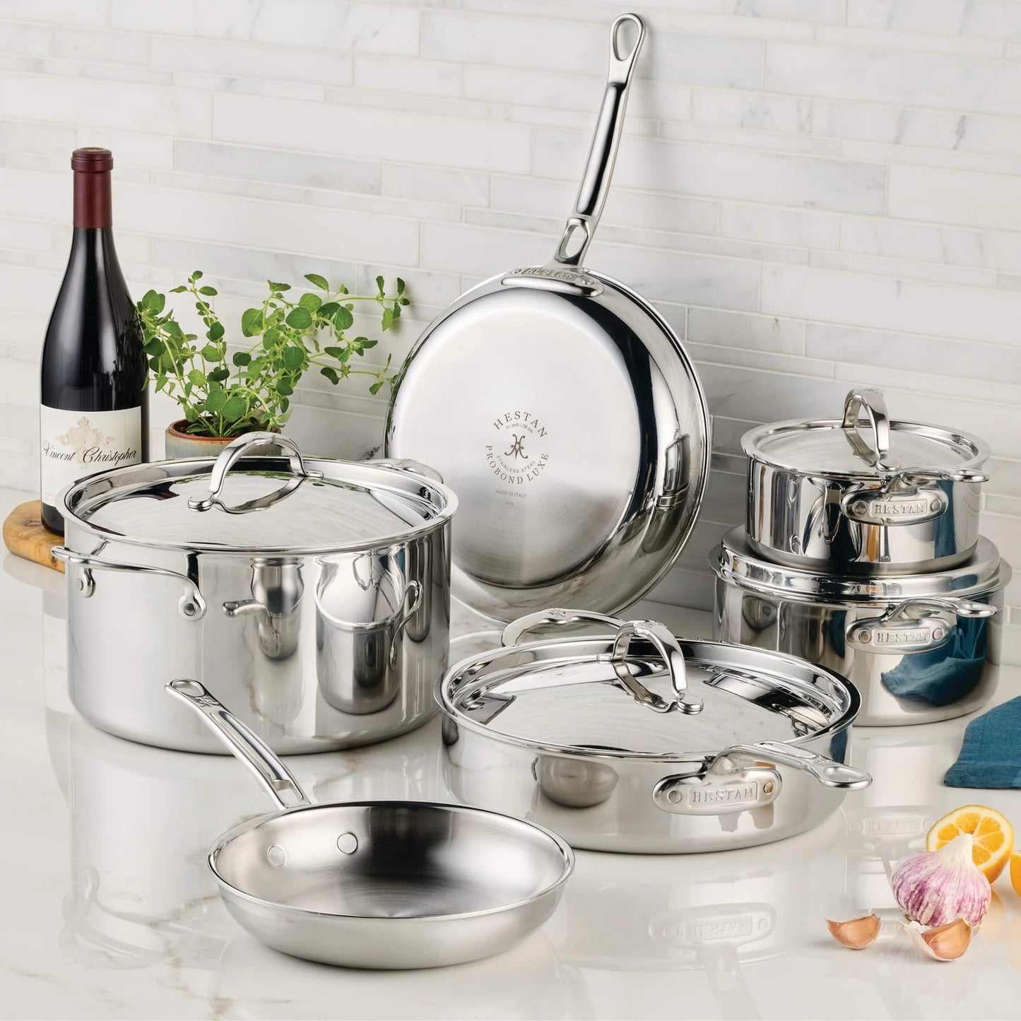 Hestan ProBond® Luxe 10Pc Professional Clad Stainless Steel Cookware Set