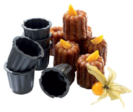 Load image into Gallery viewer, Aluminum Non-Stick Cannele Mold 55mm set of 6
