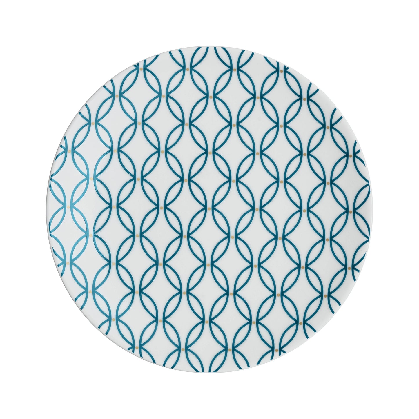 Modern Deco Appetizer Plate Blue Accent (40% off at checkout)