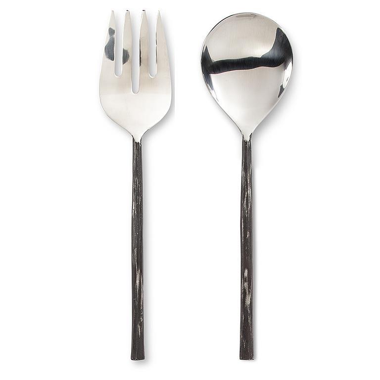 Salad Servers Set SS in Box - Forged Silver Finish