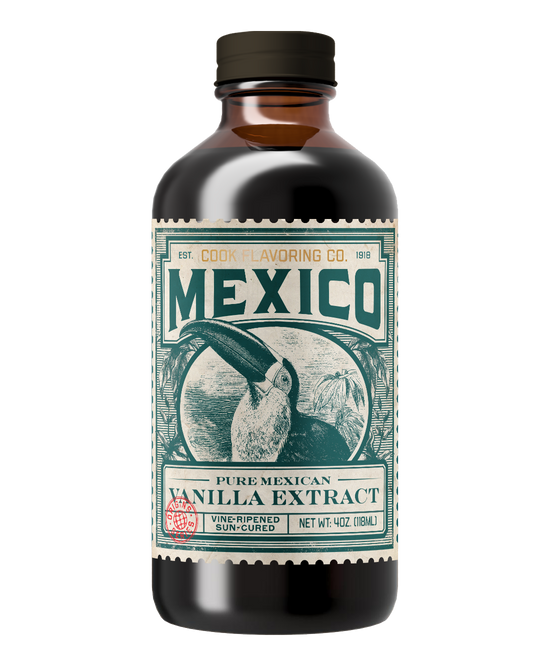 Single Origin Pure Mexican Vanilla Extract: 4oz