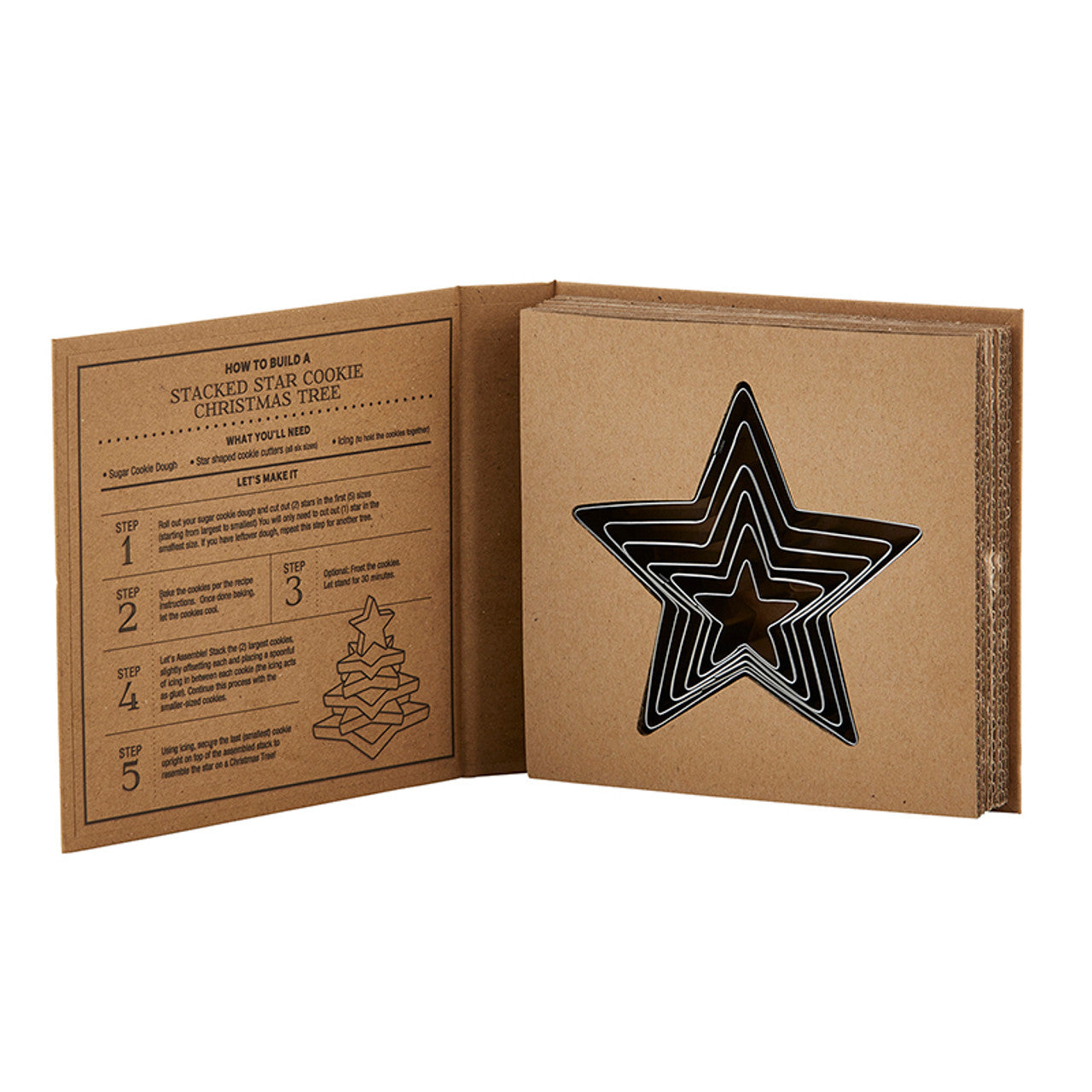 Star Cookie Cutter Set Book Box 6pc