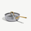 Made In 3 Qt Stainless Steel Saucier with Antique Brass Handle