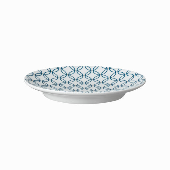 Modern Deco Appetizer Plate Blue Accent (40% off at checkout)
