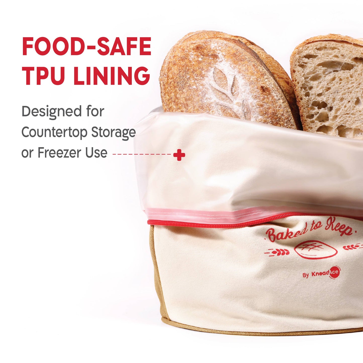 KneadAce Bread Bag Beige/Off-White