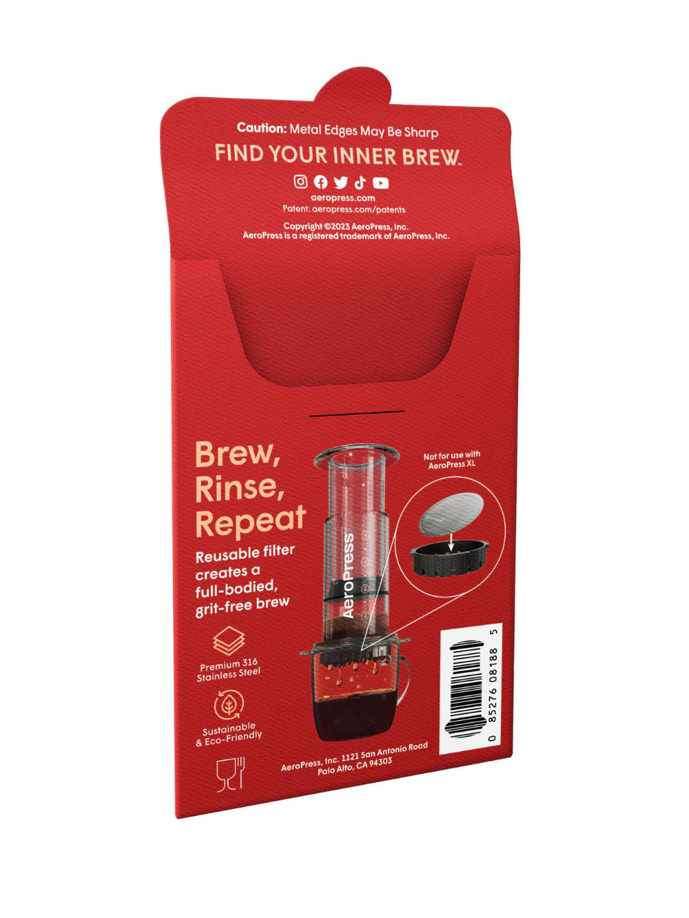Aeropress Stainless Steel Reusable Filter - Each