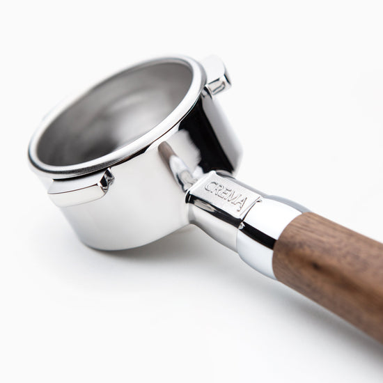 Crema Bottomless Portafilter - 54mm - Walnut