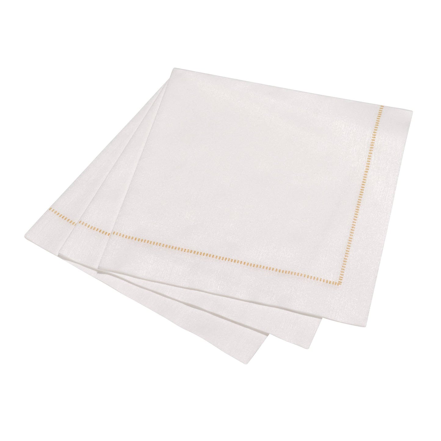 Hemstitch Dinner Napkin 40x40cm Grey Stitching (50pk)