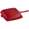 Staub Square Grill Cherry Red 12"