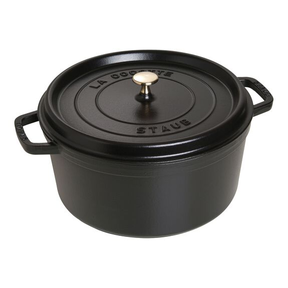 Staub 8.3L Round Cocotte - Black