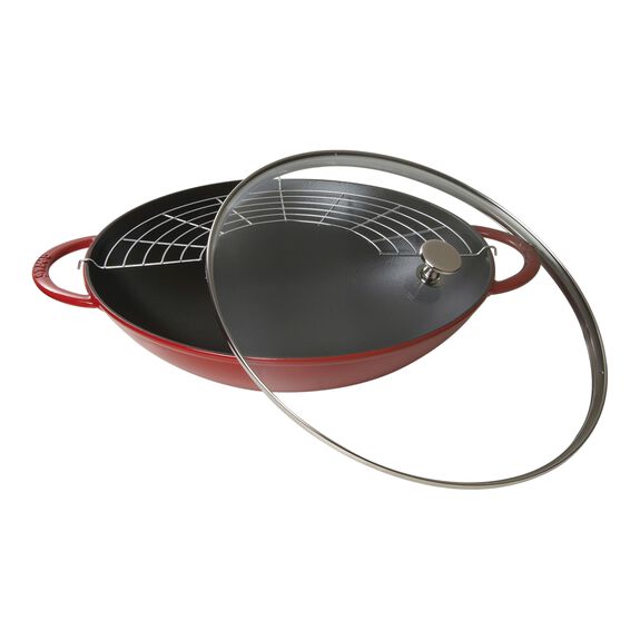 Staub Wok 14.5"/37cm Cherry 6qt