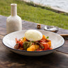 Made In 10" Entrée Bowls 4pc - White with Navy Rim