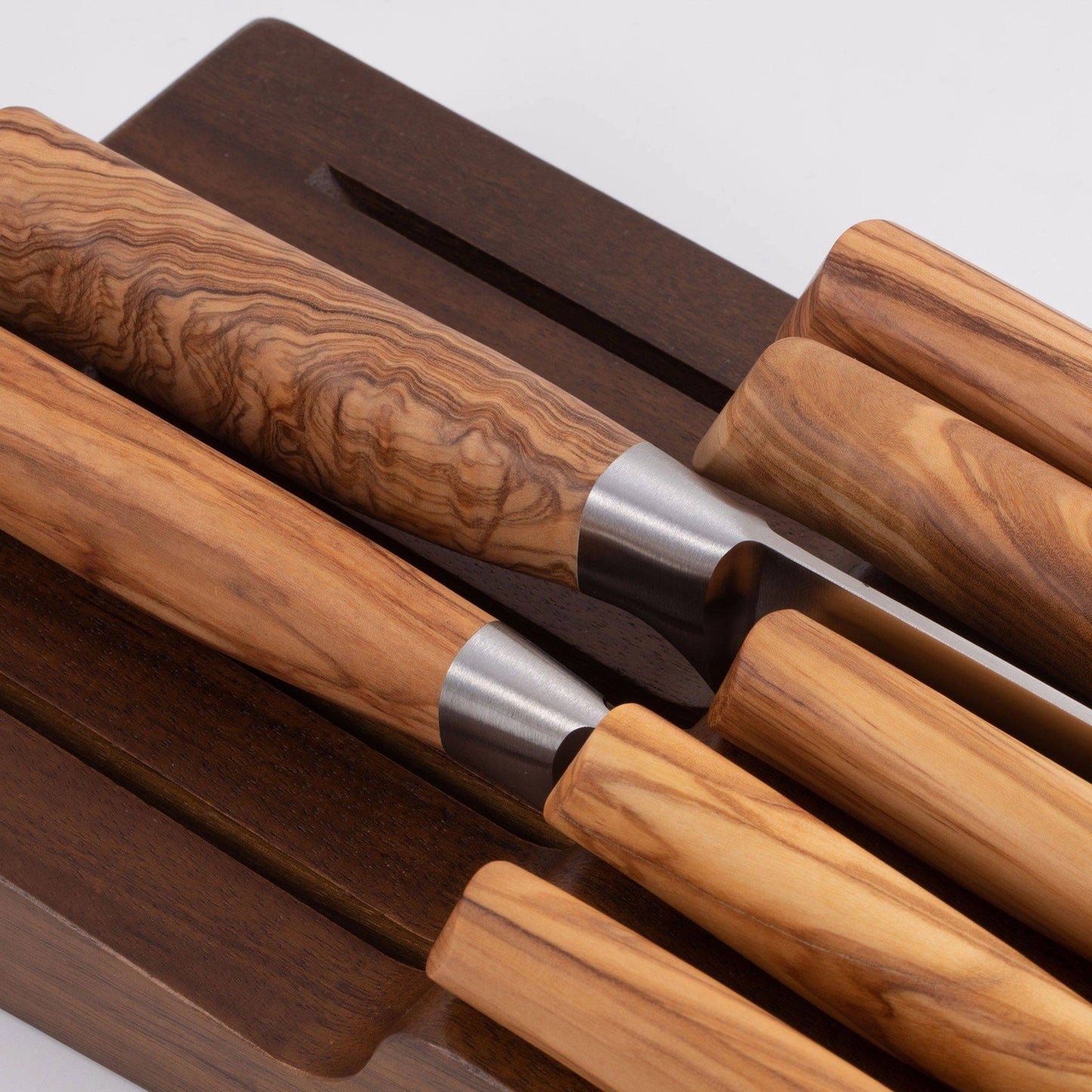 In Drawer Knife Holder - 11 Slot - Acacia (16 1/4" x 6 1/4")