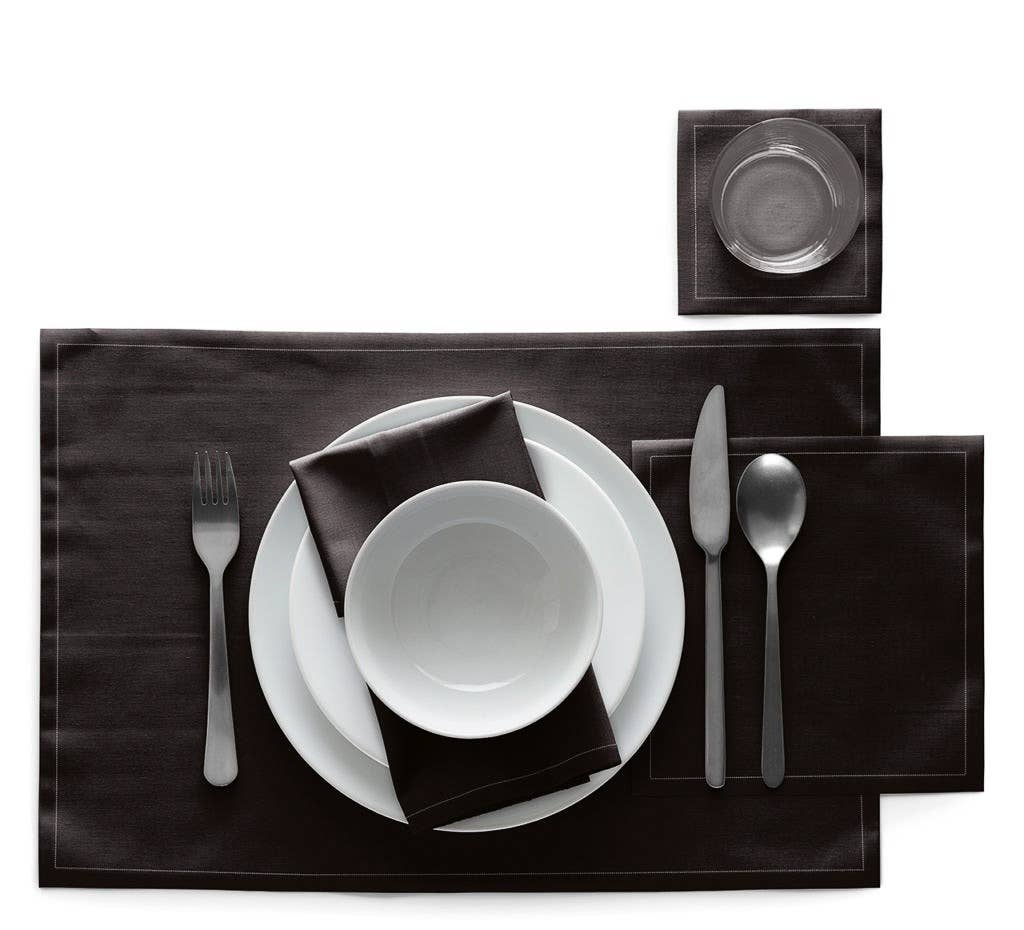 Black Cotton Luncheon Napkins 25 Units