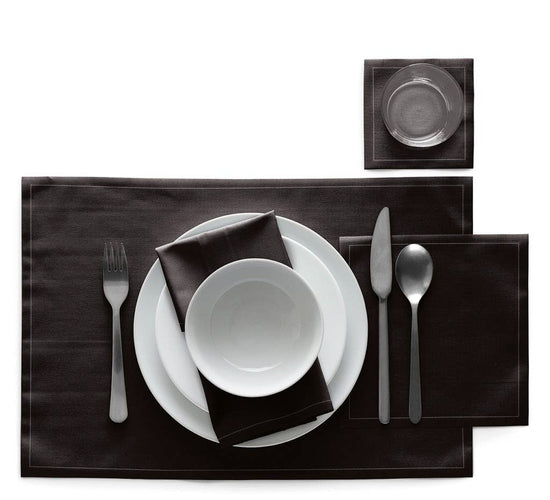 Black Cotton Luncheon Napkins 25 Units