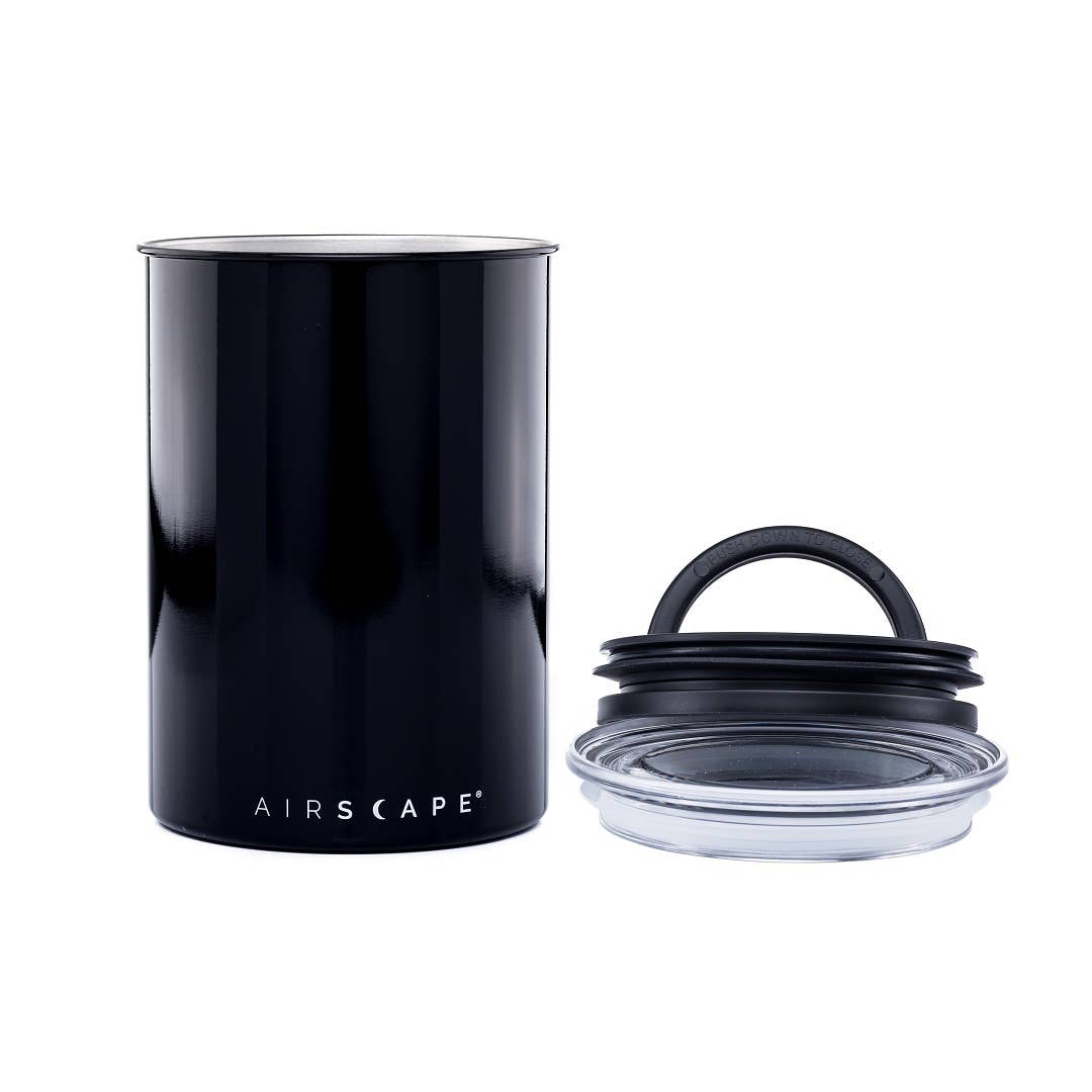 Airscape 250g Classic Stainless Steel Canister: Charcoal - Matte Black