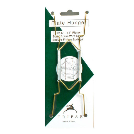 Brass Wire Plate Hangers: Fits 5"-11" Plates