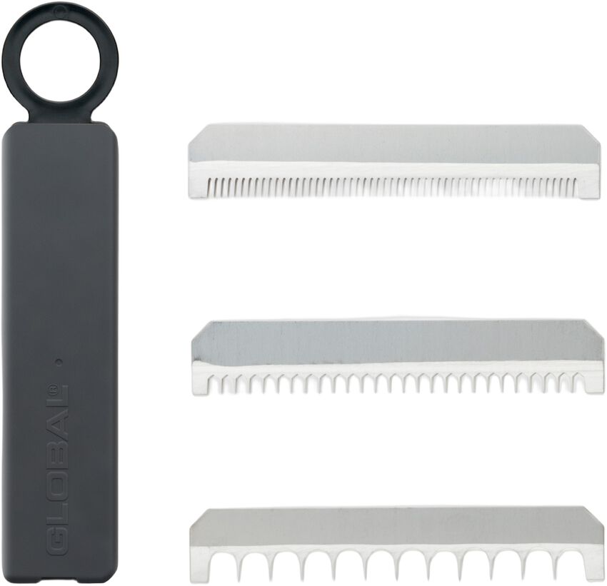 Global 64mm Mandoline With 3 Serration Blades