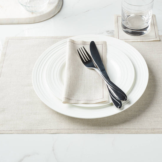 Natural Linen Placemats 12 Units