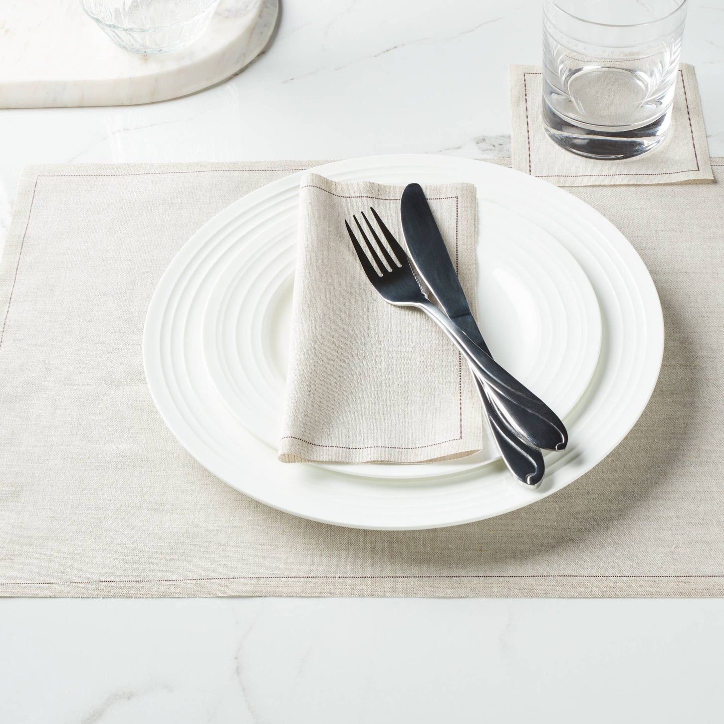 Natural Linen Luncheon Napkins 20 Units