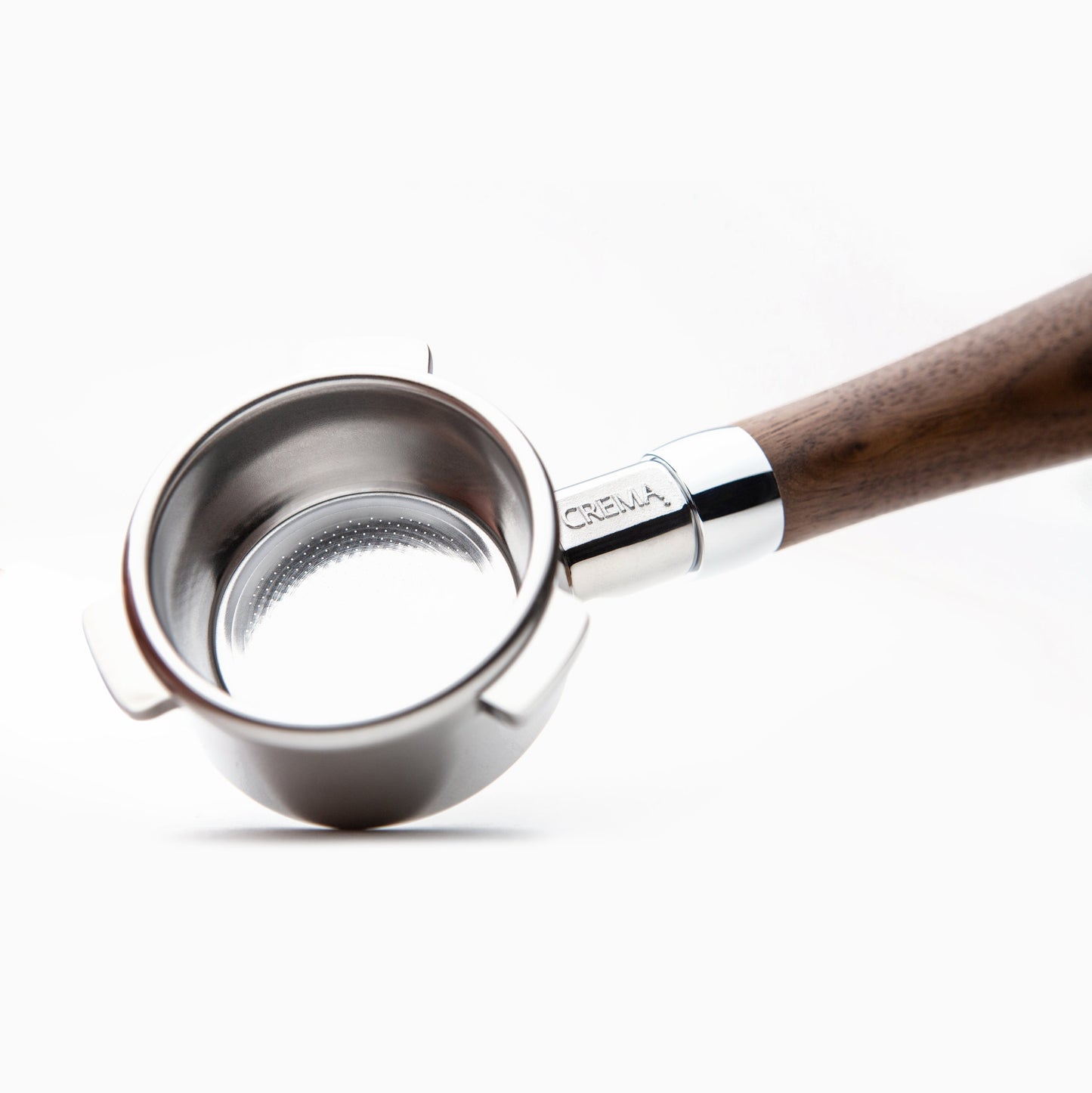 Crema Bottomless Portafilter - 54mm - Walnut