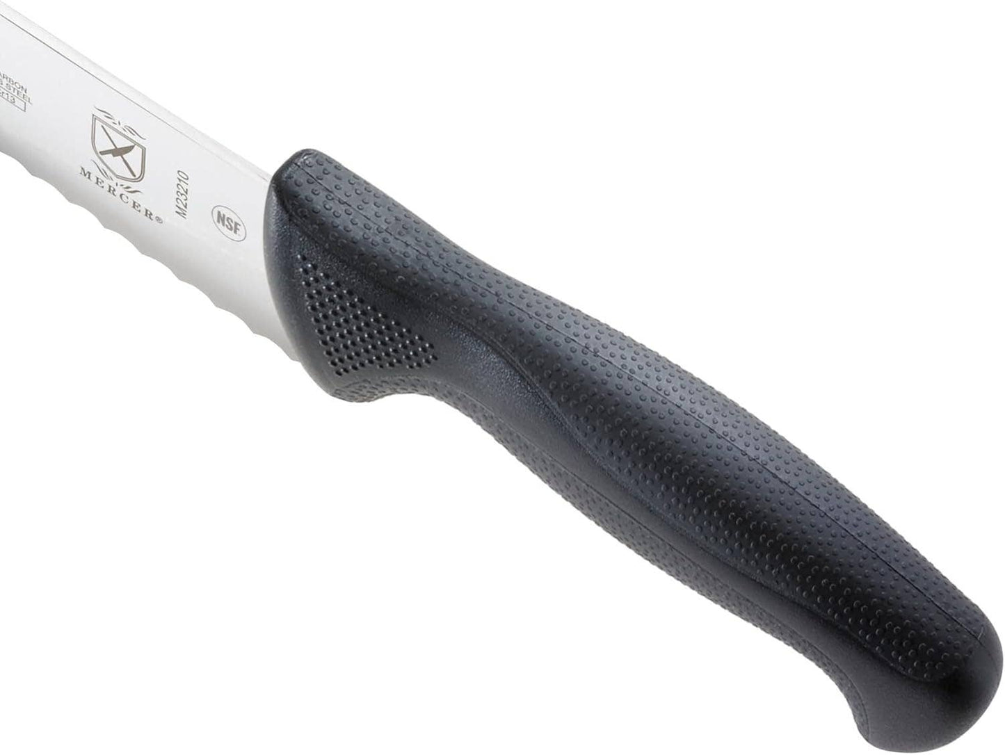 Mercer Millennia Black Handle 10" Wide Wavy Edge Bread Knife