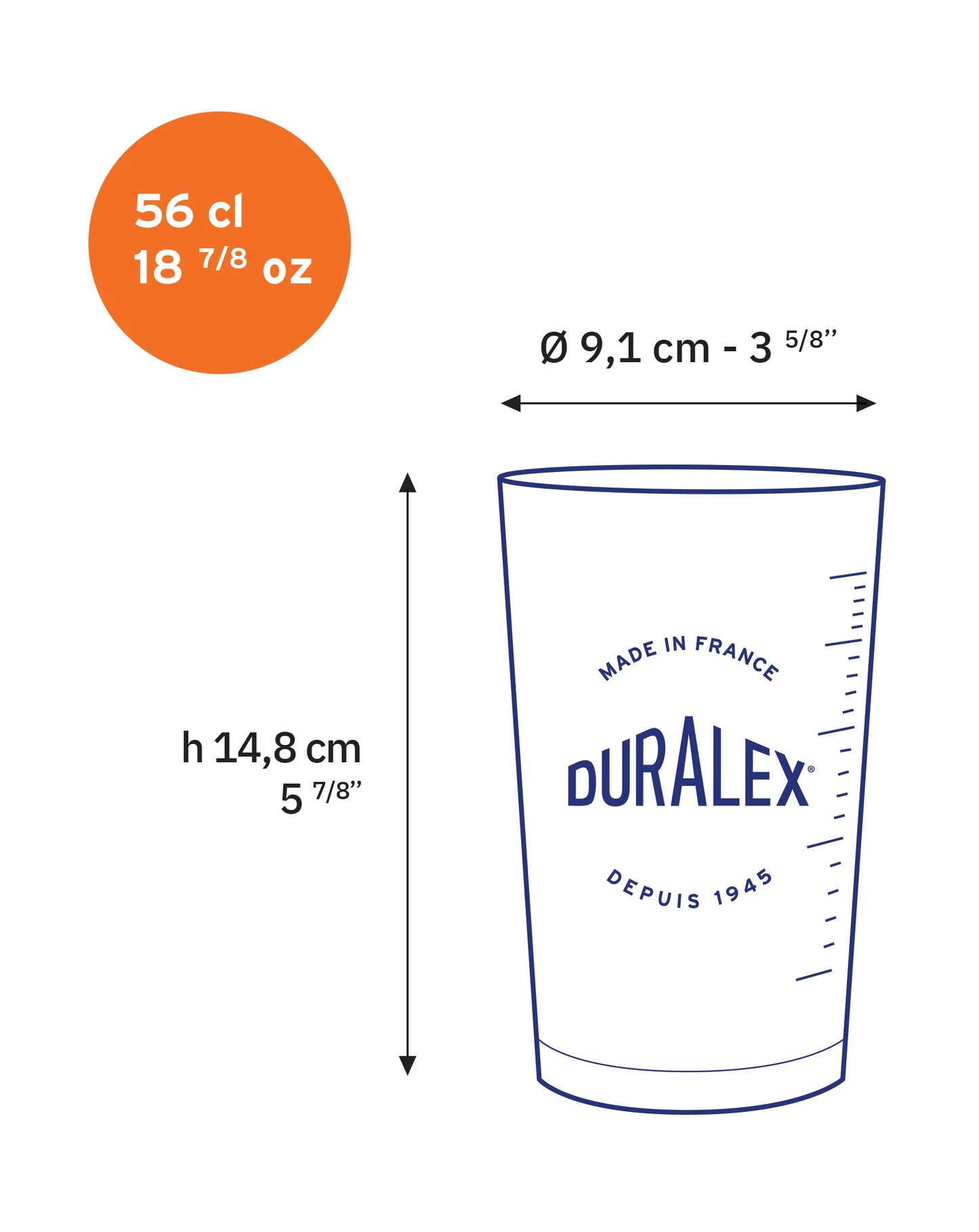 Duralex Precisio Measuring Cup 560ml