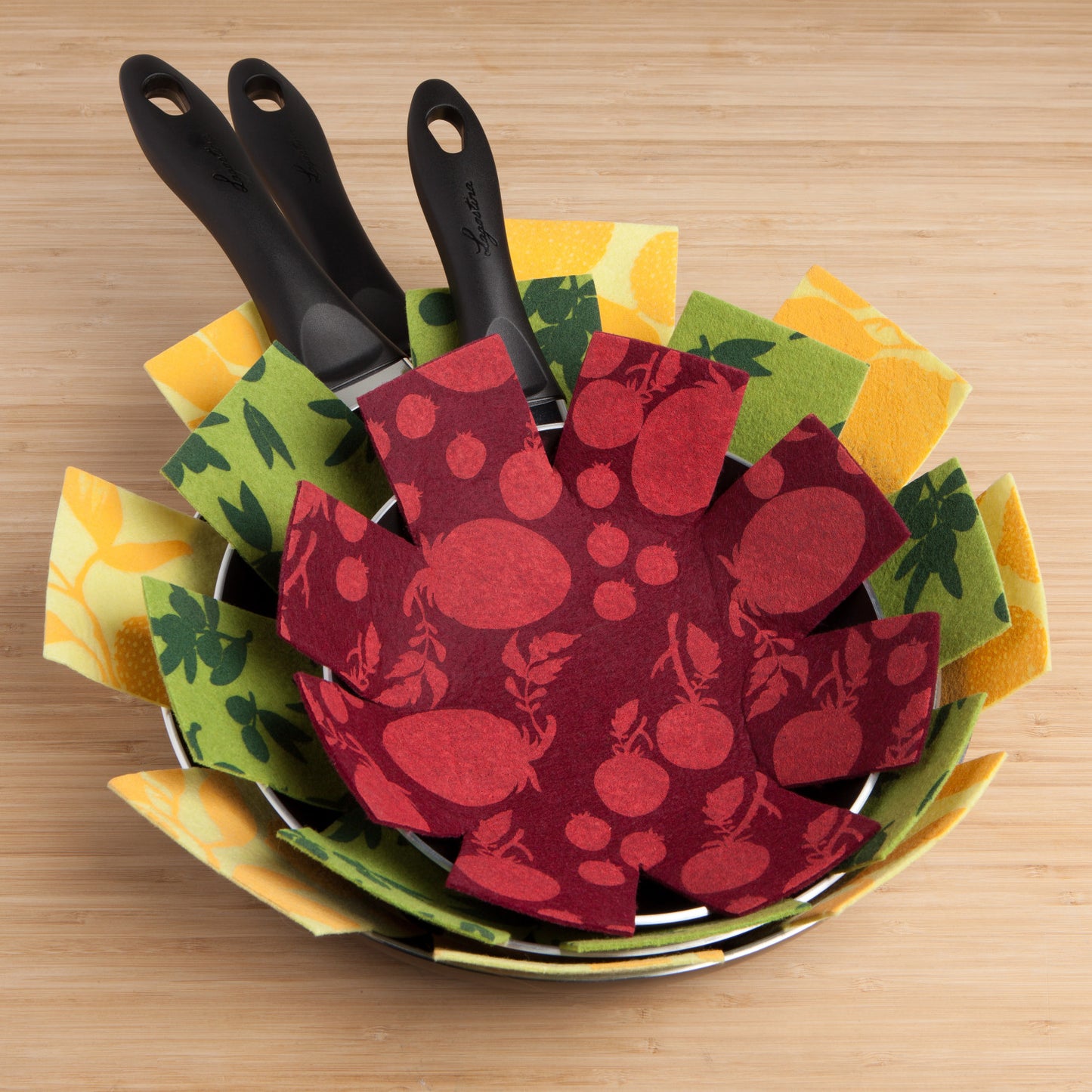 Pot and Pan Protectors S/3 - Mediterranean