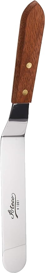 Ateco 8" Offset Spatula - Wood Handle