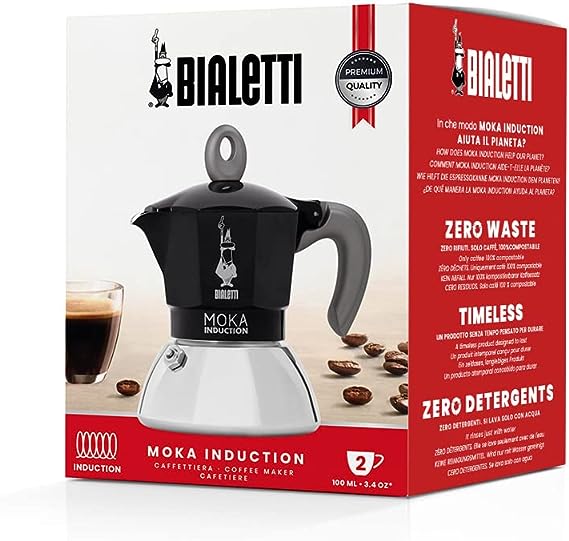 Bialetti Moka Induction 2-Cup Black