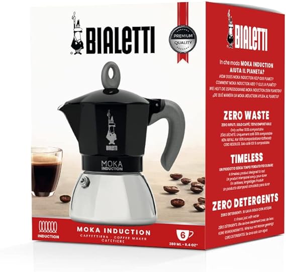 Load image into Gallery viewer, Bialetti Moka Induction 6-Cup Black

