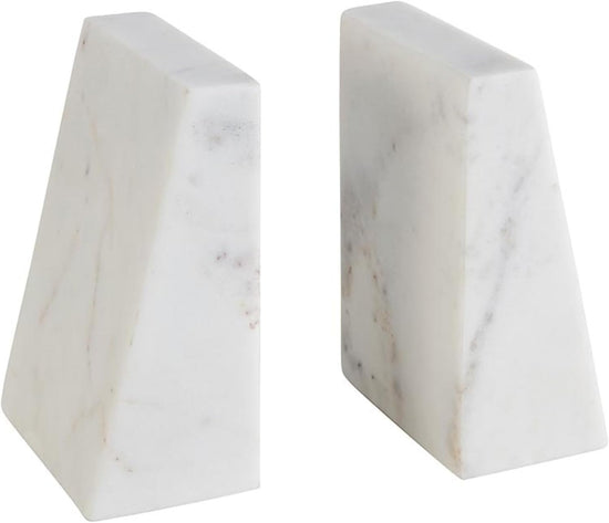 White Marble Bookends