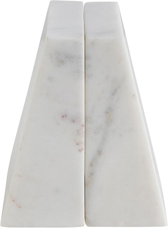 White Marble Bookends