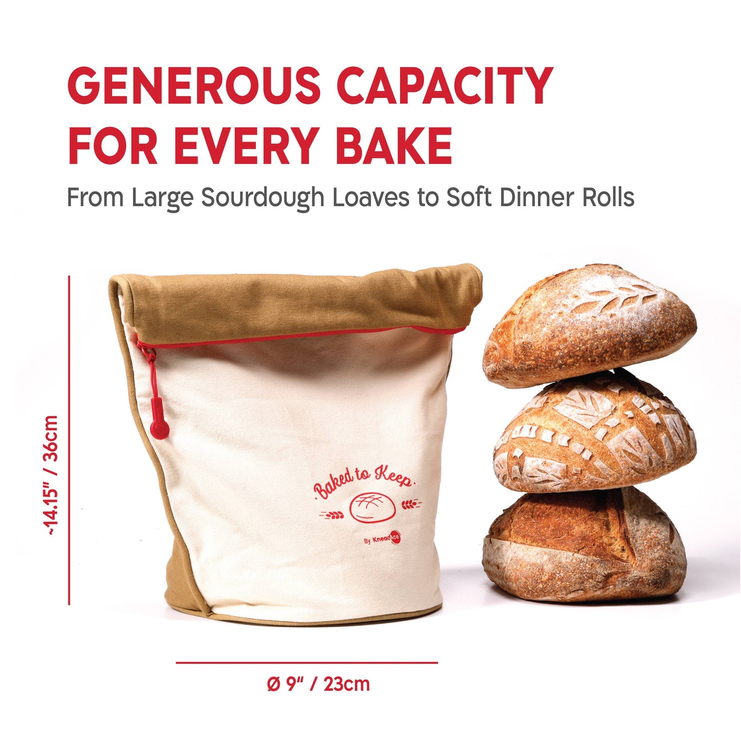 KneadAce Bread Bag Beige/Off-White