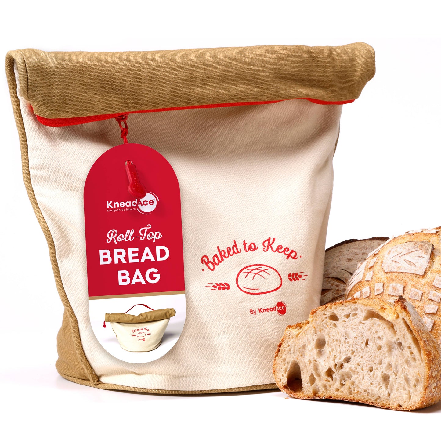 KneadAce Bread Bag Beige/Off-White