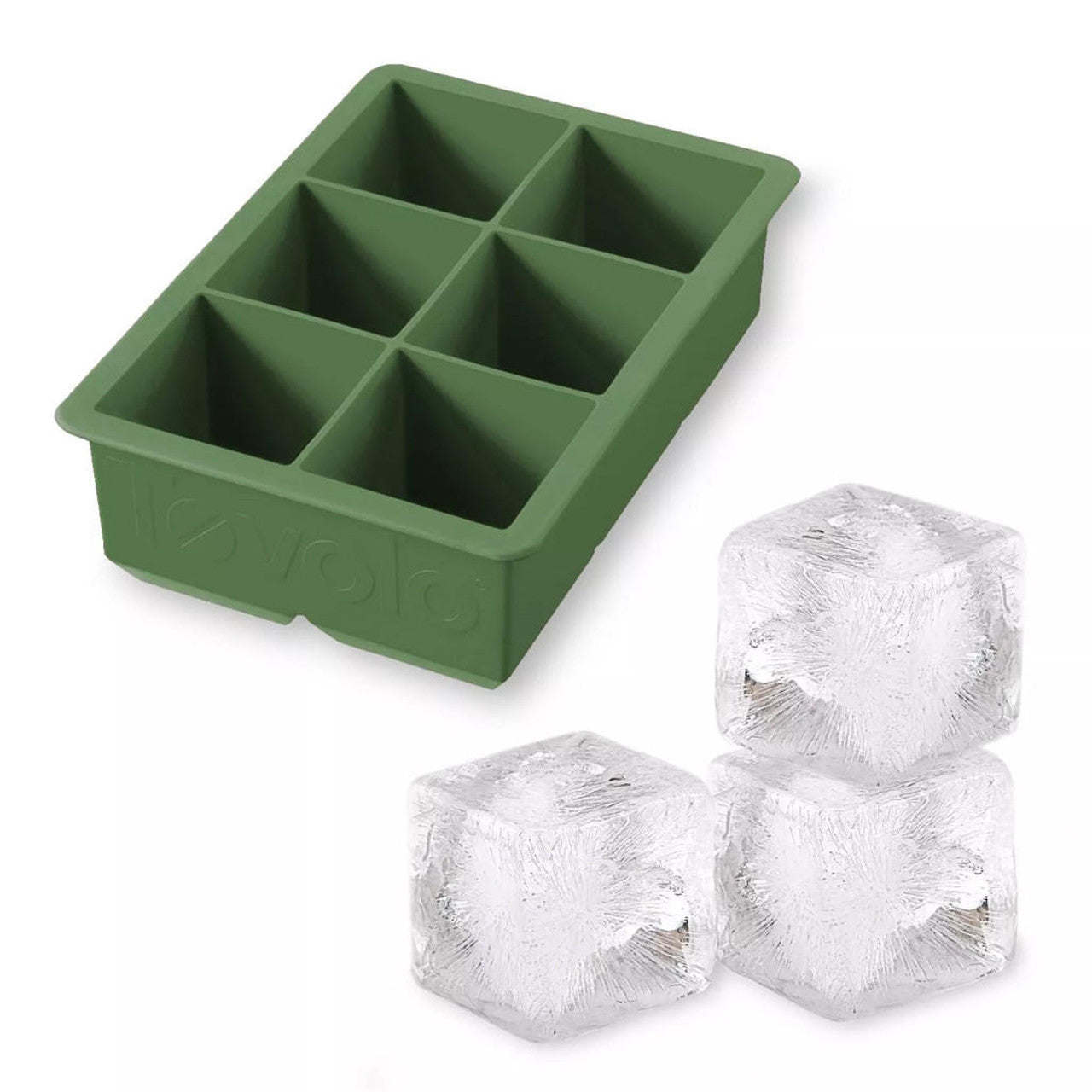 TOVOLO® King Cube Ice Tray Pesto Green