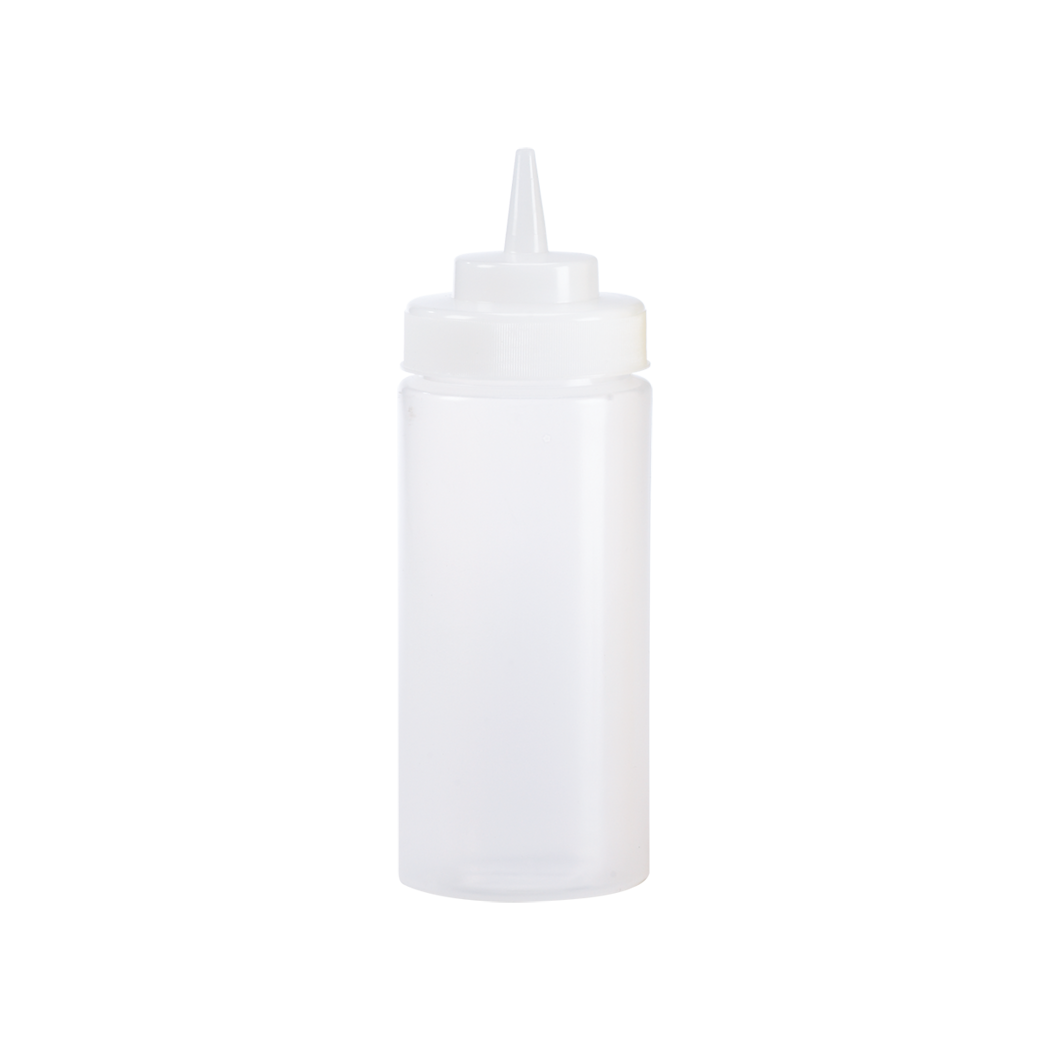 Squeeze Bottle Wide Mouth 16oz Clear