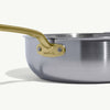 Made In 5 Qt Stainless Steel Saucier with Antique Brass Handle