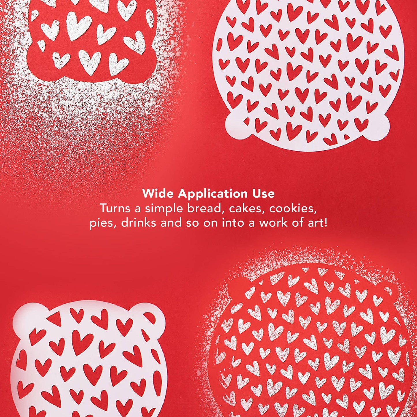 Baking Stencil Set - Hearts