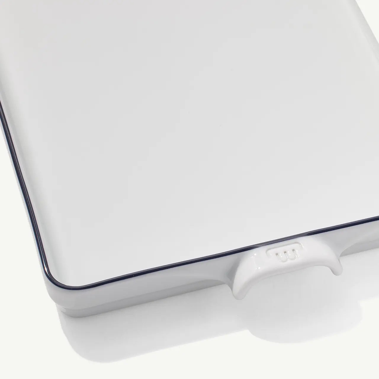 Made In 9x13" Baking Slab - White with Navy Rim