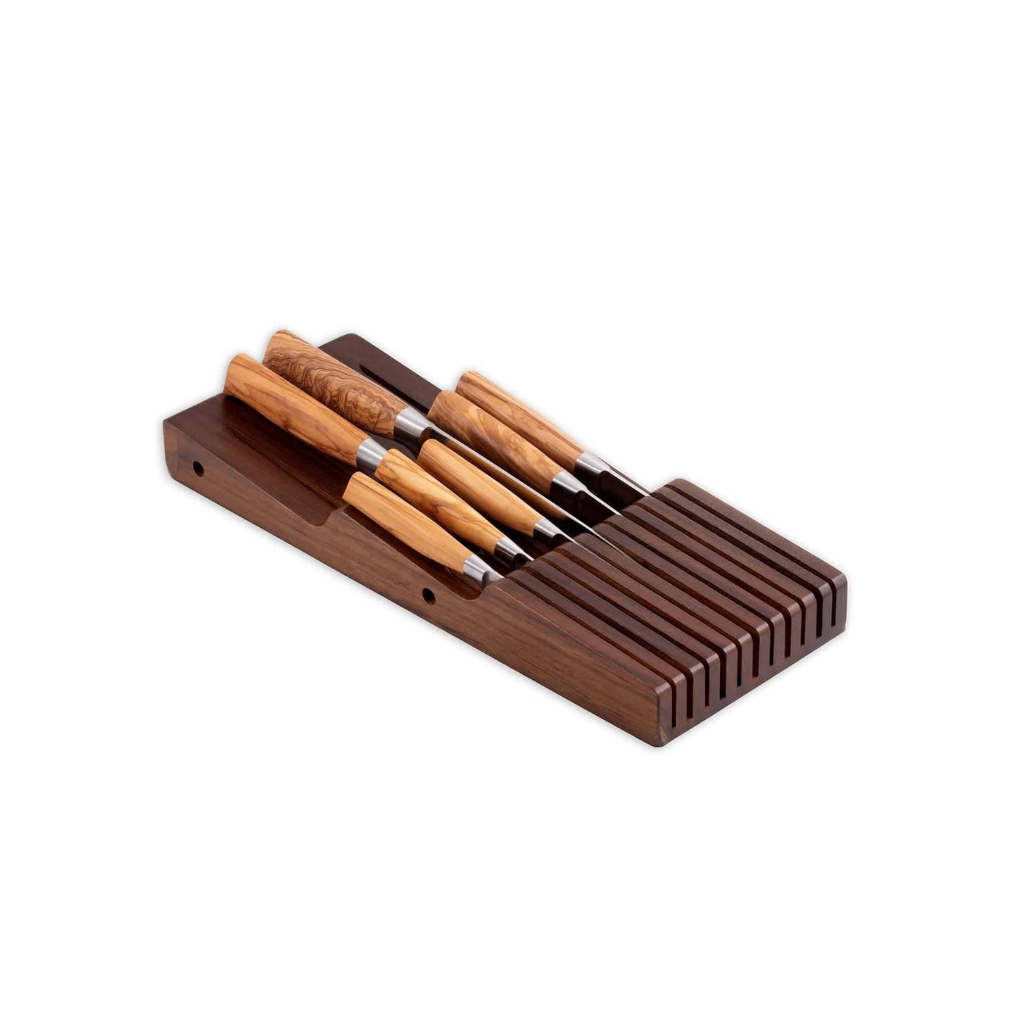 In Drawer Knife Holder - 11 Slot - Acacia (16 1/4" x 6 1/4")