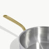 Made In 5 Qt Stainless Steel Saucier with Antique Brass Handle