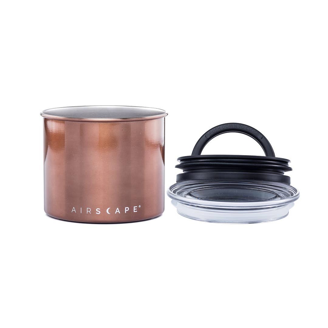 Airscape 250g Classic Stainless Steel Canister: Charcoal - Matte Black