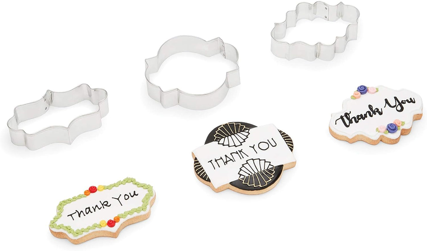 Plaque cookie cutter set 3pc